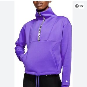 Nike Women's Purple High-Neck Sweatshirt